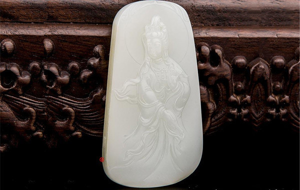 和田玉观音佛系列挂件图